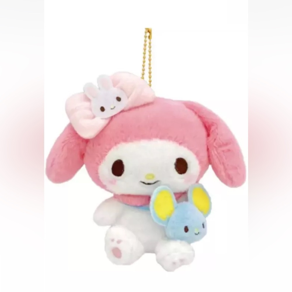 Sanrio new Japan Nakajima My Melody plush charm key holder